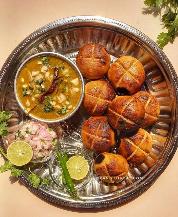 Jaipur Rajasthani food like dal baati and spicy snacks